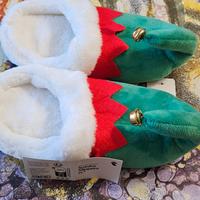 Pantofole natalizie folletto con campanelle 38-39