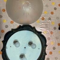 plafoniera in vetro vintage