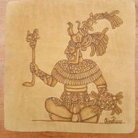 pirografia su pelle originale messicana