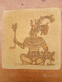 pirografia su pelle originale messicana