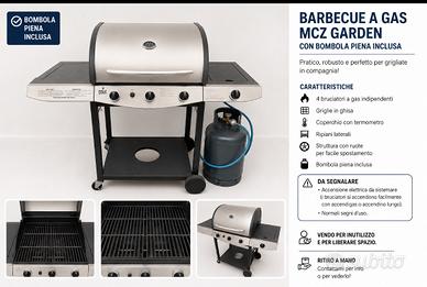 BARBECUE A GAS MCZ GARDEN + BOMBOLA