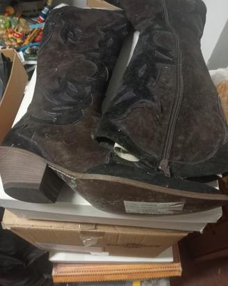 stivale texano donna camoscio 37