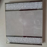 cornice portafoto Swarovski in metallo argentato 