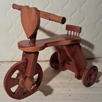 Triciclo Vintage in Legno Massiccio - Decorativo /