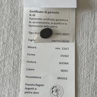 pietra onice nero ovale