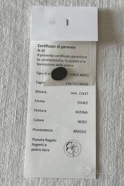 pietra onice nero ovale