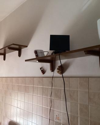 Set 3 Mensole in Legno 2 Rettangolari + 1 Angolare
