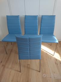 Set sedie Eco pelle nuove