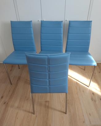Set sedie Eco pelle nuove