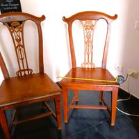 coppia di sedie orientali antiche