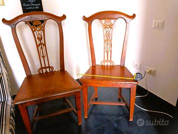 coppia di sedie orientali antiche