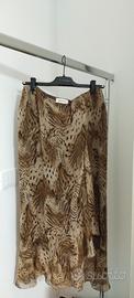 Gonna animalier in seta 