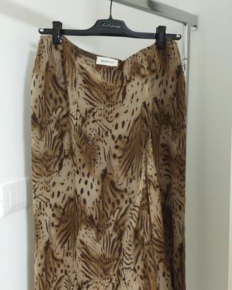 Gonna animalier in seta 