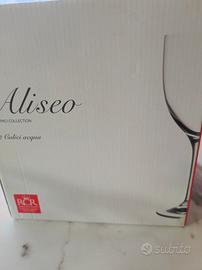 bicchieri Aliseo in cristallo nuovi