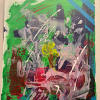 Dipinto astratto ING & GIN di A. Cacace 40x50 cm