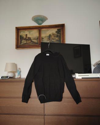 maglione Sseinse nero con dettagli 
