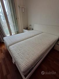 Due materassi singoli sfoderabili e lavabili
