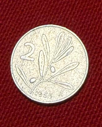 Moneta 2 lire 1955 Ape