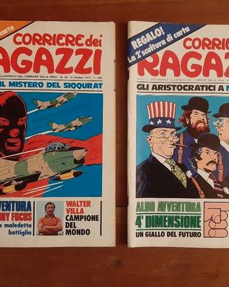CORRIERE DEI RAGAZZI 1974.Numeri 40 e 41.GADGETS