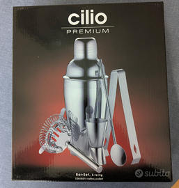 Cilio Premium Kit Cocktail Bar 5 Pezzi Acciaio