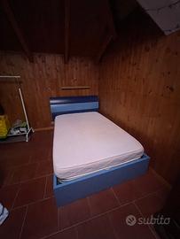 Letto contenitore 1 piazza e mezza + materasso