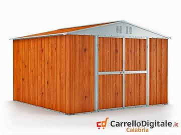 Box struttura lamiera Acciaio 327x307 fin legno