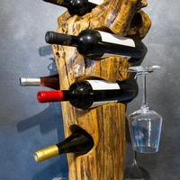 Porta bottiglie, oggetti da arredo fatti a mano