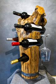 Porta bottiglie, oggetti da arredo fatti a mano