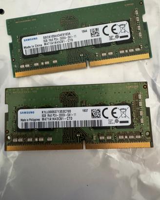 Ddr4 2×8gb 16gb ram Samsung sodimm