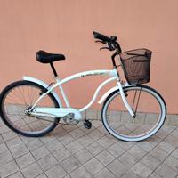 Bicicletta da 26 all'americana con cesto meccanica
