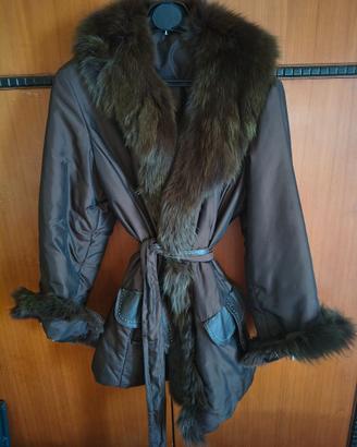 Giaccone impermeabile marrone