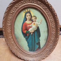 Antica cornice ovale decorata