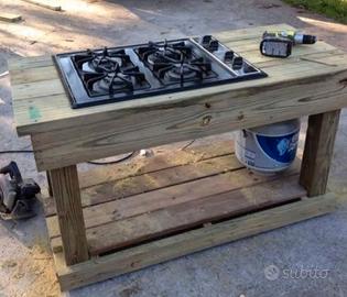 Piano cottura Alpes Inox per cucina e bbq