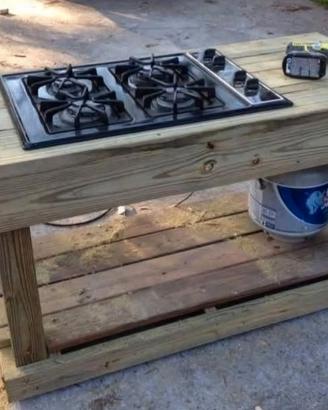 Piano cottura Alpes Inox per cucina e bbq