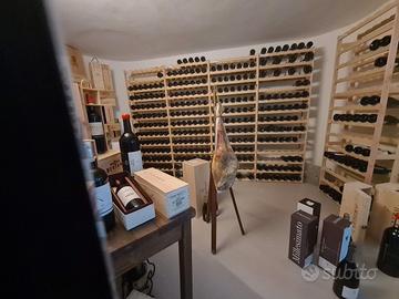 3 scaffali porta bottiglie vino da cantina