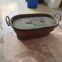Pentola/Pesciera in rame vintage 