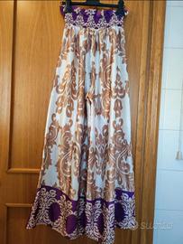 Pantaloni palazzo con fantasia 