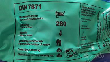 Canotto gonfiabile 280cm 3 posti