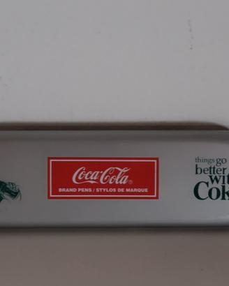 Astuccio Coca-Cola grigio vintage 17x5 cm