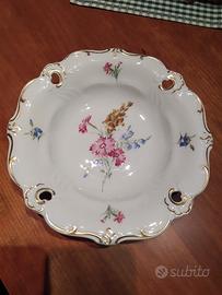 Piatto ciotola porcellana oro decorazione floreale