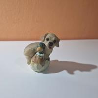 Statuetta cagnolino e anatra