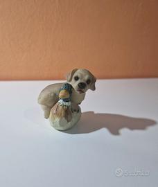 Statuetta cagnolino e anatra