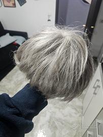 parrucca grigio per donna