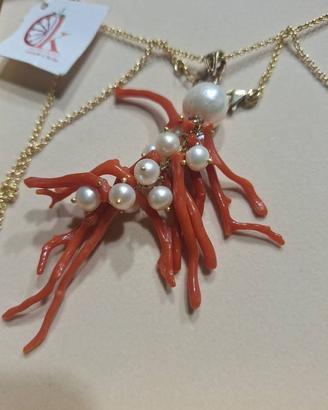 Collana in argento bagnato oro