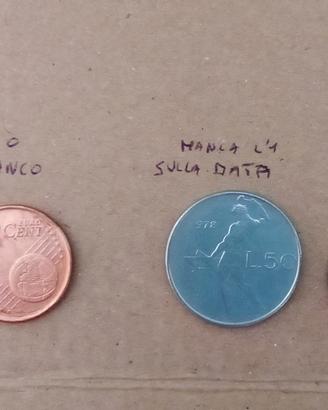 Lotto monete errori di conio 