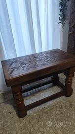 Tavolo artigianale in legno massello Intarsiato