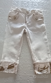 Jeans bambina hannan montana tg 8 bianco