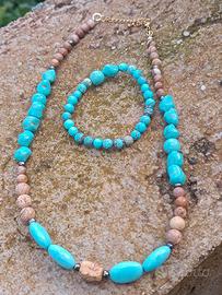 Parure collana e bracciale donna