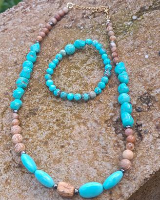 Parure collana e bracciale donna