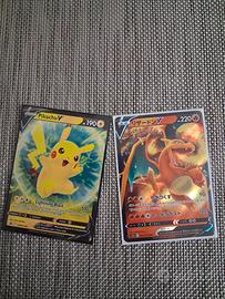 Pokemon pikachu V e Charizard V